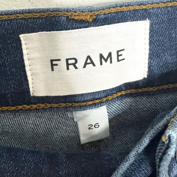 Frame Denim Dark Blue Flare & Wide Leg Jeans - Picture 10 of 12